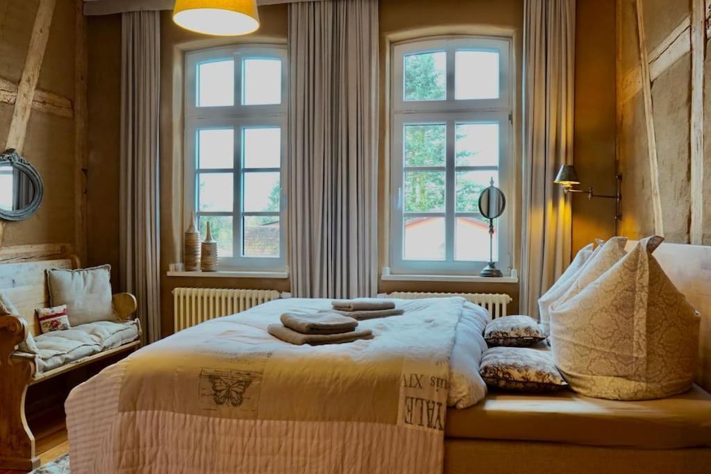Ferienwohnung Alte Schule Chorin Schorfheide Esterno foto